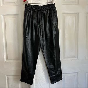 Zara Black Faux Leather Pants Size XS